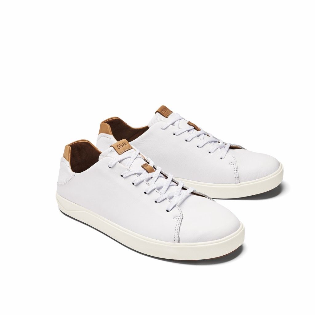 Olukai Men's Lae ahi LI Ili Sneaker - White US410-956